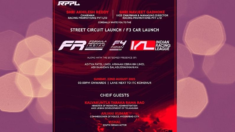 Motorsport came alive with high octane launch of Formula Regional Indian Championship in Hyderabad 