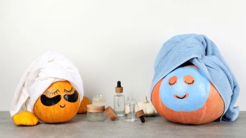 Skin Care Routine with Pumpkin