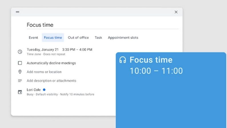 Google Calendar Focus Time