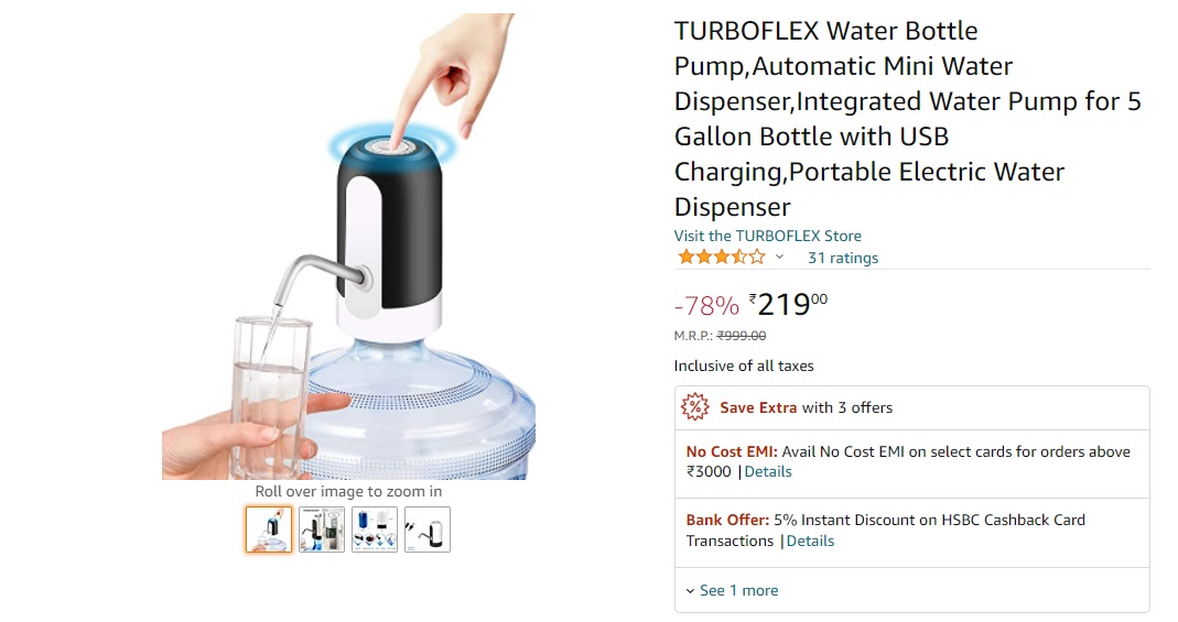 TURBOFLEX Water Bottle Pump
