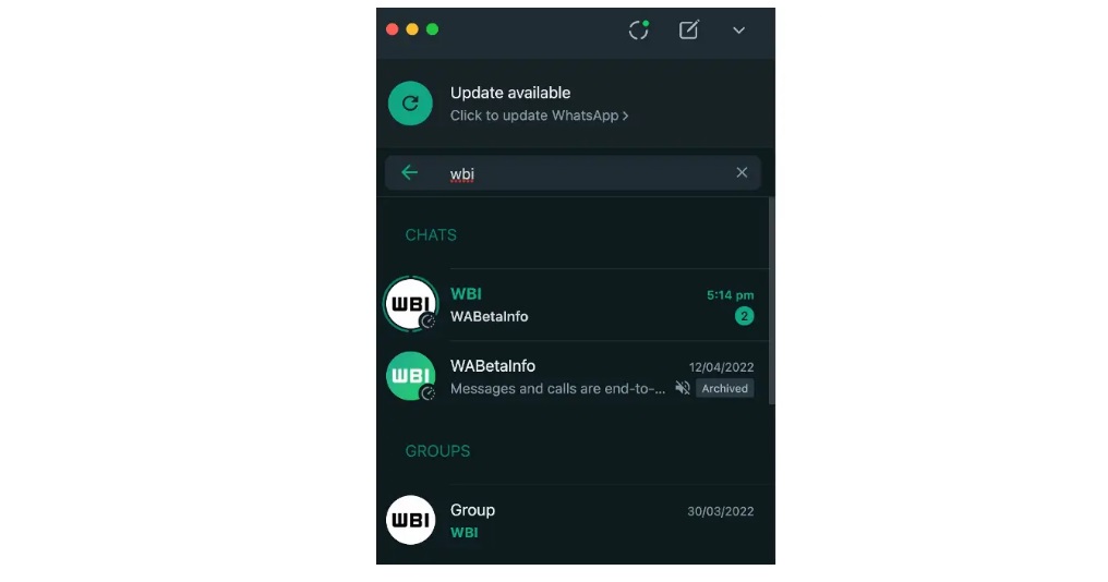 WhatsApp Status Update In Chat List