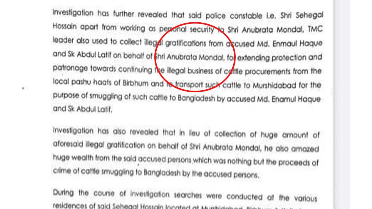 Cattle Smuggling chargesheet