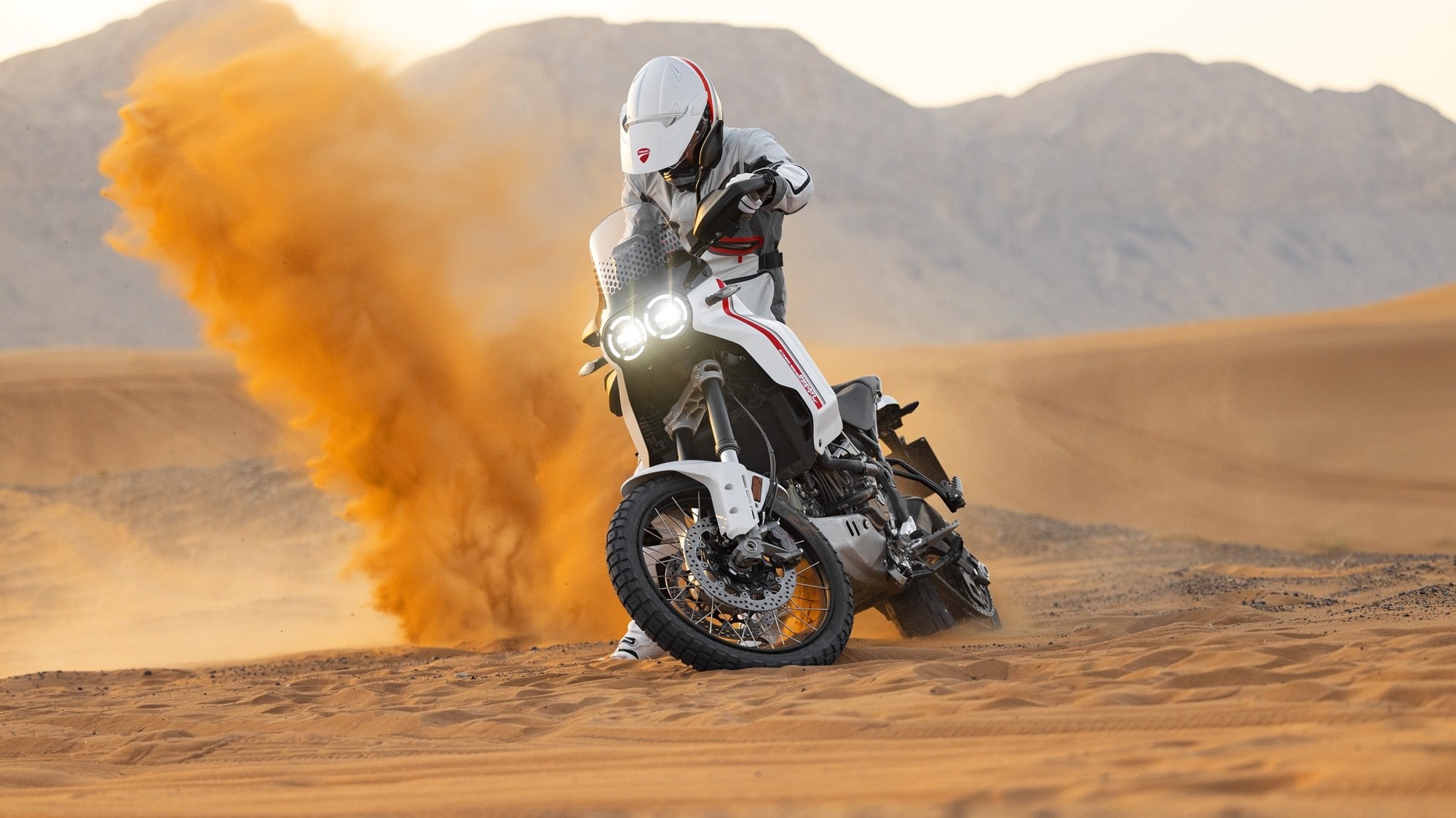 Ducati DesertX In Desert Pic
