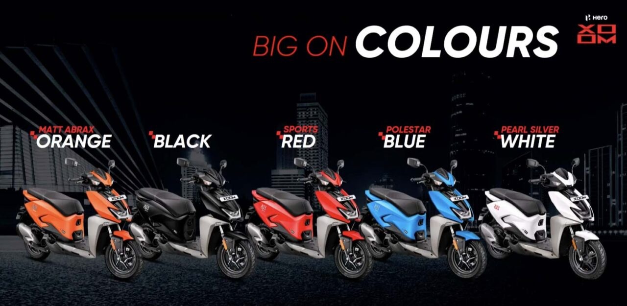 Hero Xoom 110cc scooter color models