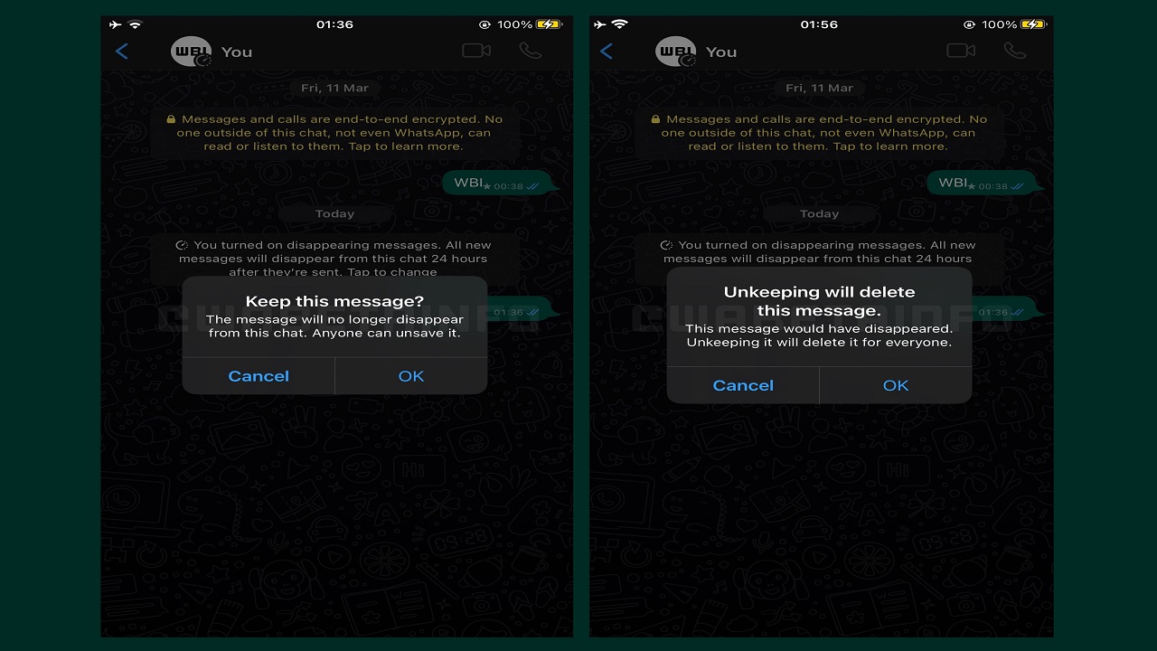 How To Keep WhatsApp Disappearing Messages