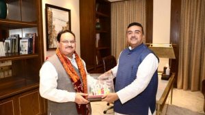 J.P Nadda and Suvendu Adhikari