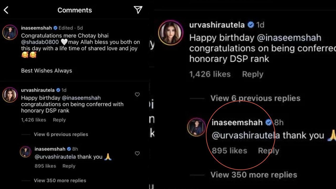 Urvashi Rautela wish Naseem Shah on his HBD